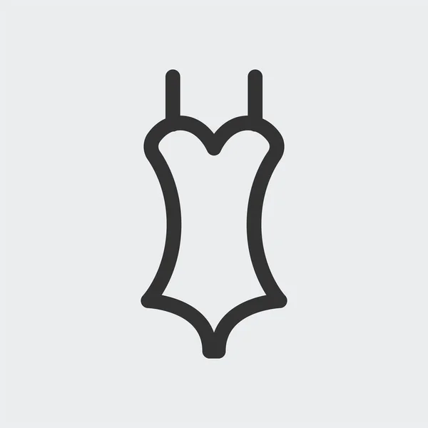 Иконка Женского Купальника Изолирована Заднем Плане Символ Пляжной Одежды Современный — стоковый вектор