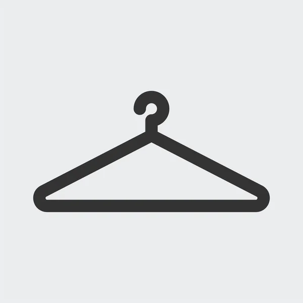 Hanger Met Handdoek Pictogram Geïsoleerd Achtergrond Peg Symbool Modern Eenvoudig — Stockvector