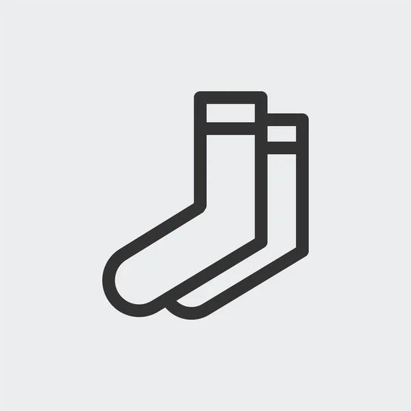 Arka Planda Çorap Simgesi Izole Edildi Ayakkabı Sembolü Modern Basit — Stok Vektör