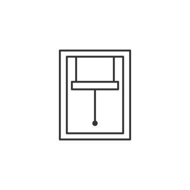 Beyaz arkaplanda pencere simgesi izole edildi. Web sitesi tasarımı için modern, basit, vektör, simgeye bak, mobil uygulama, ui. Vektör İllüstrasyonu