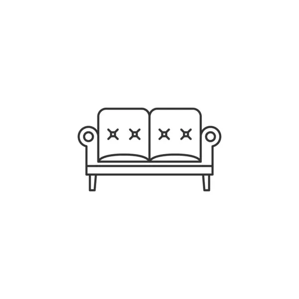 카우치 아이콘은 배경에 분리되어 Sofa 현대적 사이트 디자인의 아이콘 모바일 — 스톡 벡터
