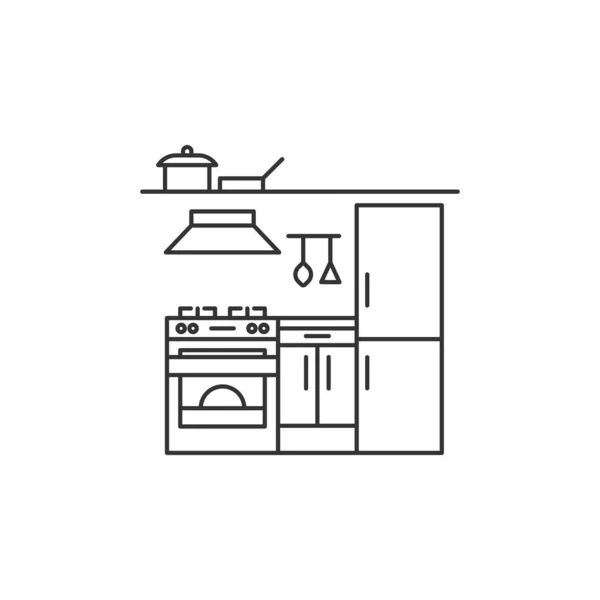 Icono Cocina Aislado Sobre Fondo Blanco Electrodomésticos Cocina Símbolo Moderno — Archivo Imágenes Vectoriales