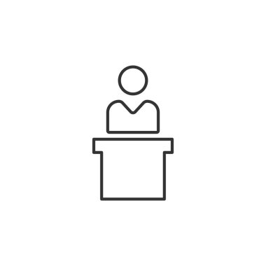 Bilgi simgesi beyaz arkaplanda izole edildi. Resepsiyon sembolü modern, basit, vektör, web sitesi tasarımı için simge, mobil uygulama, ui. Vektör İllüstrasyonu