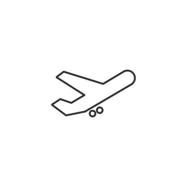 Icône Départ Isolée Sur Fond Blanc Symbole Avion Moderne Simple — Image vectorielle