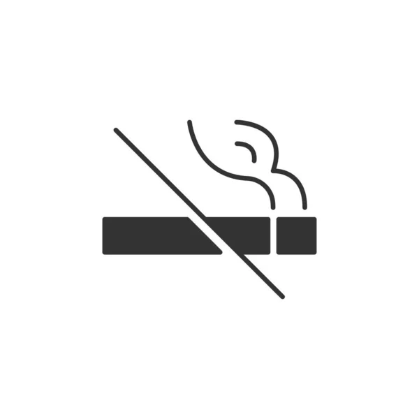 Kein Raucher Symbol Auf Weißem Hintergrund Verbotssymbol Modern Einfach Vektor — Stockvektor
