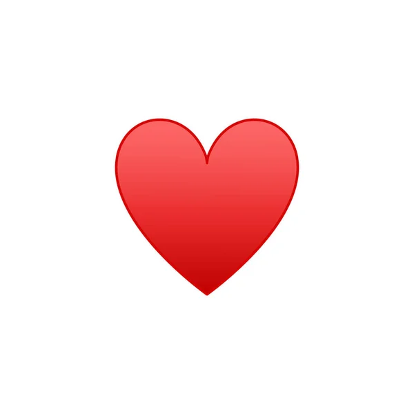 Icône Emoji Coeur Isolé Sur Fond Blanc Symbole Carte Moderne — Image vectorielle