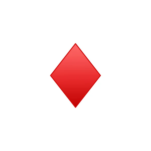 Icona Emoji Diamante Isolata Sfondo Bianco Simbolo Della Carta Moderna — Vettoriale Stock