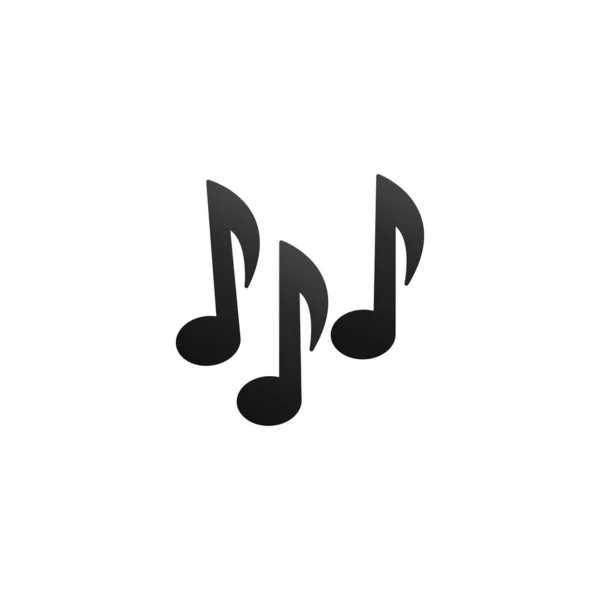 Icona Emoji Note Musicali Isolata Sfondo Bianco Nota Simbolo Moderno — Vettoriale Stock