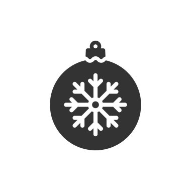 Beyaz arka planda izole edilmiş bir Noel balosu ikonu. Yılbaşı takı sembolü modern, basit, vektör, web sitesi tasarımı için simge, mobil uygulama, ui. Vektör İllüstrasyonu