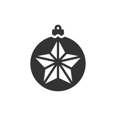 Beyaz arka planda izole edilmiş bir Noel balosu ikonu. Yılbaşı takı sembolü modern, basit, vektör, web sitesi tasarımı için simge, mobil uygulama, ui. Vektör İllüstrasyonu