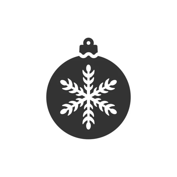 Icona Della Palla Natale Isolata Sfondo Bianco Natale Bauble Simbolo — Vettoriale Stock