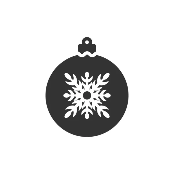 Icono Bola Navidad Aislado Sobre Fondo Blanco Navidad Bauble Símbolo — Archivo Imágenes Vectoriales