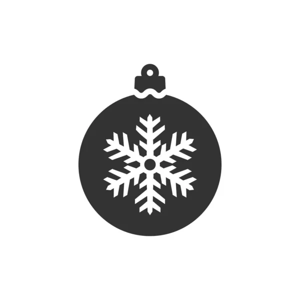 Kerstbal Pictogram Geïsoleerd Witte Achtergrond Kerstbal Symbool Modern Eenvoudig Vector — Stockvector