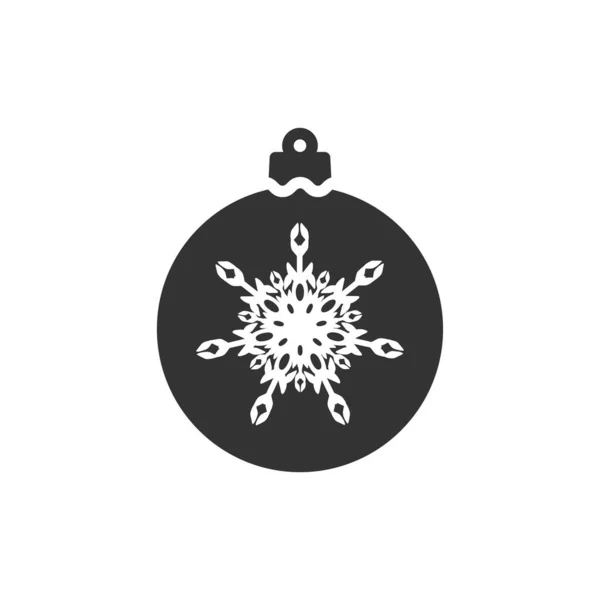 Icône Boule Noël Isolé Sur Fond Blanc Symbole Boule Noël — Image vectorielle