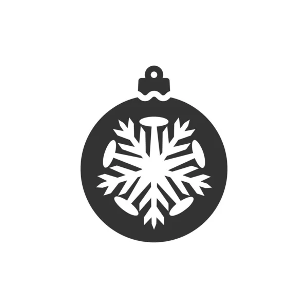 Icono Bola Navidad Aislado Sobre Fondo Blanco Navidad Bauble Símbolo — Vector de stock
