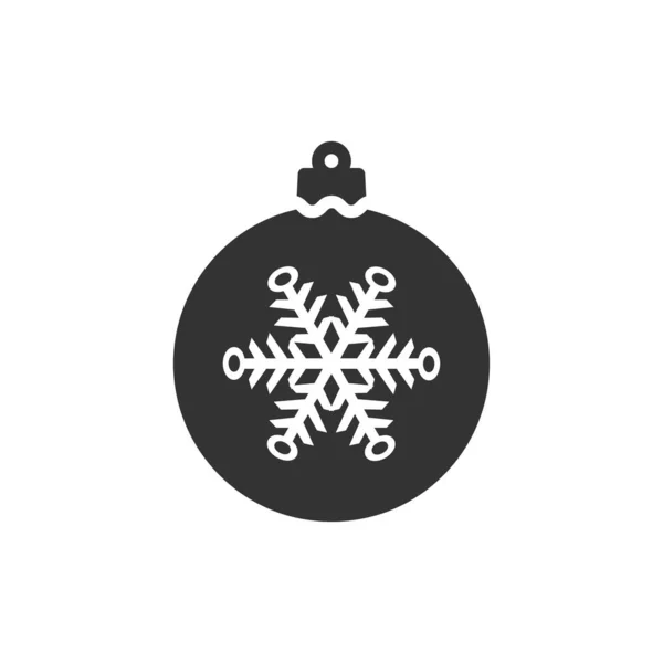 Icono Bola Navidad Aislado Sobre Fondo Blanco Navidad Bauble Símbolo — Archivo Imágenes Vectoriales