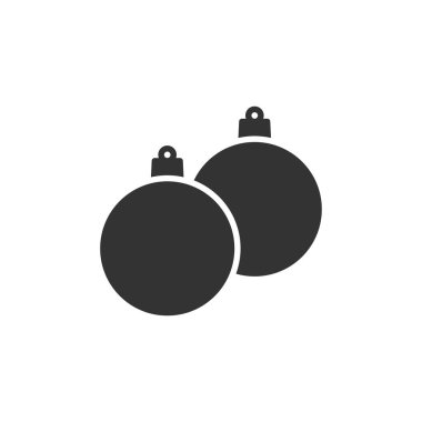 Beyaz arka planda izole edilmiş bir Noel balosu ikonu. Yılbaşı takı sembolü modern, basit, vektör, web sitesi tasarımı için simge, mobil uygulama, ui. Vektör İllüstrasyonu