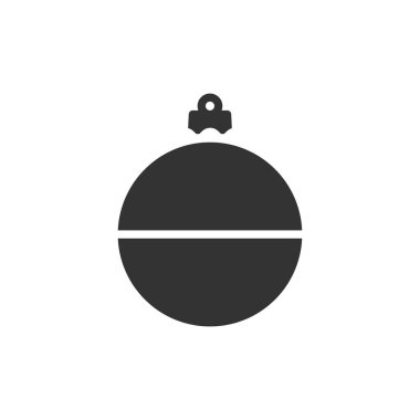 Beyaz arka planda izole edilmiş bir Noel balosu ikonu. Yılbaşı takı sembolü modern, basit, vektör, web sitesi tasarımı için simge, mobil uygulama, ui. Vektör İllüstrasyonu