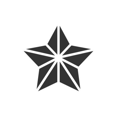 Beyaz arka planda izole edilmiş bir Noel yıldızı simgesi. Yıldız sembolü modern, basit, vektör, web sitesi tasarımı için simge, mobil uygulama, ui. Vektör İllüstrasyonu