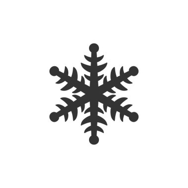 Beyaz arkaplanda kar tanesi simgesi izole edildi. Noel sembolü modern, basit, vektör, web sitesi tasarımı için simge, mobil uygulama, ui. Vektör İllüstrasyonu