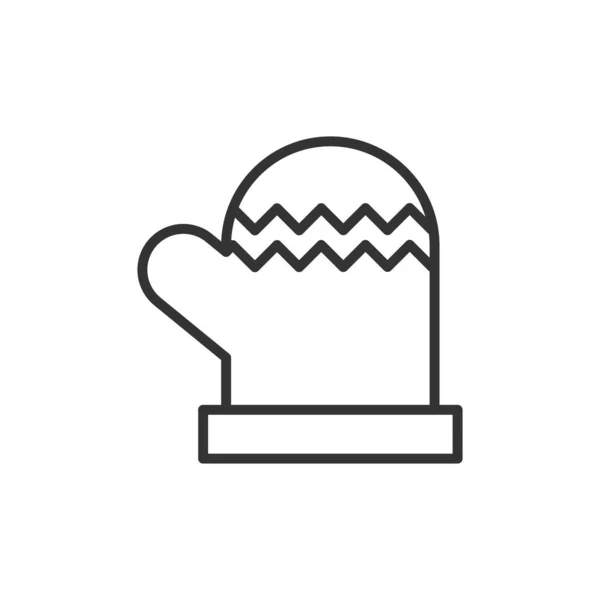 Значок Перчатки Выделен Белом Фоне Рождественский Символ Перчатки Современный Простой — стоковый вектор