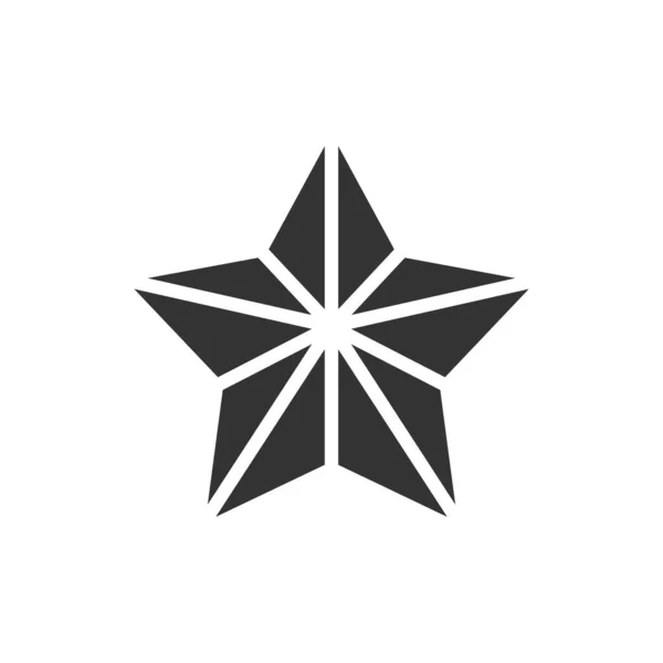 Icoana Stelei Crăciun Izolată Fundal Alb Simbolul Stea Modern Simplu — Vector de stoc