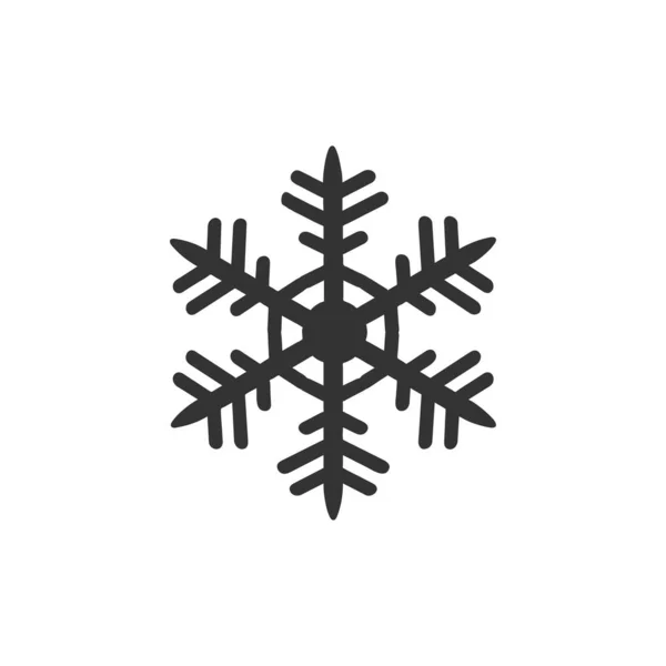 Sneeuwvlokje Pictogram Geïsoleerd Witte Achtergrond Kerst Symbool Modern Eenvoudig Vector — Stockvector