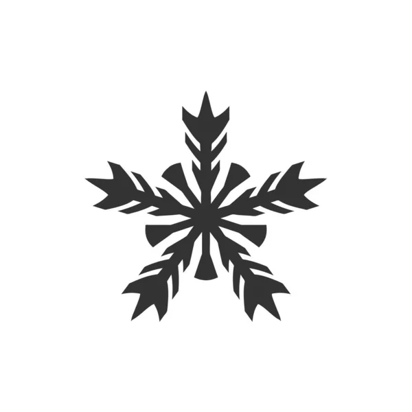 Snöflingor Ikon Isolerad Vit Bakgrund Julsymbol Modern Enkel Vektor Ikon — Stock vektor