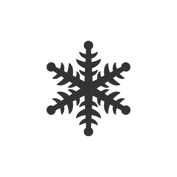 Snöflingor Ikon Isolerad Vit Bakgrund Julsymbol Modern Enkel Vektor Ikon — Stock vektor