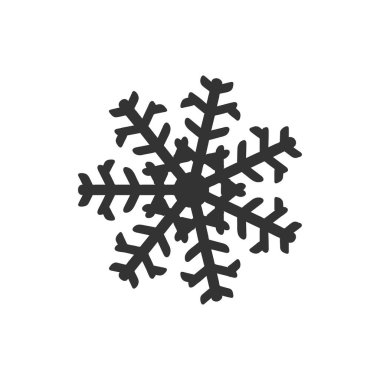 Beyaz arkaplanda kar tanesi simgesi izole edildi. Noel sembolü modern, basit, vektör, web sitesi tasarımı için simge, mobil uygulama, ui. Vektör İllüstrasyonu