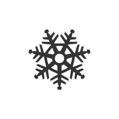 Beyaz arkaplanda kar tanesi simgesi izole edildi. Noel sembolü modern, basit, vektör, web sitesi tasarımı için simge, mobil uygulama, ui. Vektör İllüstrasyonu