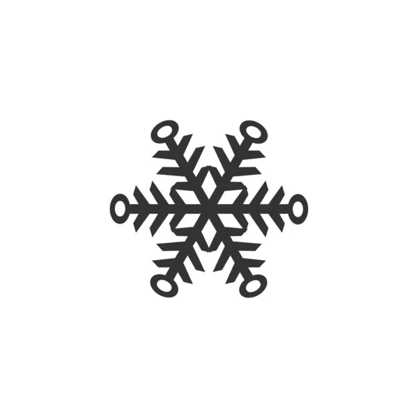白地に雪の結晶のアイコンが孤立 クリスマスのシンボルは ウェブサイトのデザイン モバイルアプリ Uiのための現代的 シンプルでベクトル アイコン ベクターイラスト — ストックベクタ