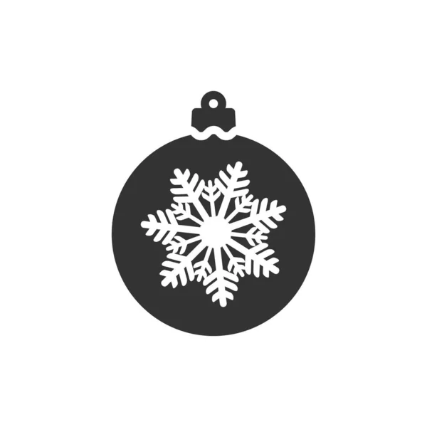 Піктограма Різдвяного Яча Ізольована Білому Тлі Символ Різдвяної Дрібниці Сучасний — стоковий вектор