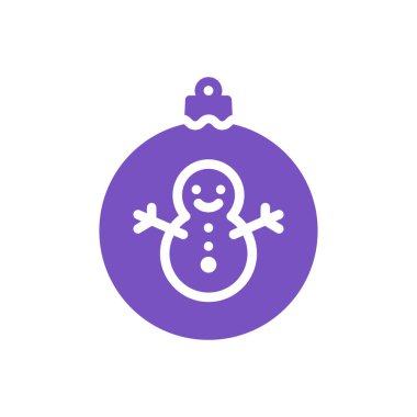 Beyaz arka planda izole edilmiş renkli Noel balosu ikonu. Yılbaşı takı sembolü modern, basit, vektör, web sitesi tasarımı için simge, mobil uygulama, ui. Vektör İllüstrasyonu