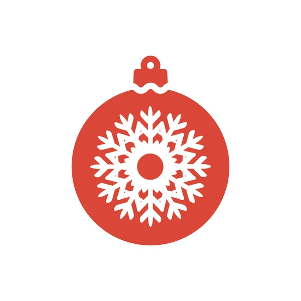Colorata Icona Della Palla Natale Isolato Sfondo Bianco Natale Bauble — Vettoriale Stock