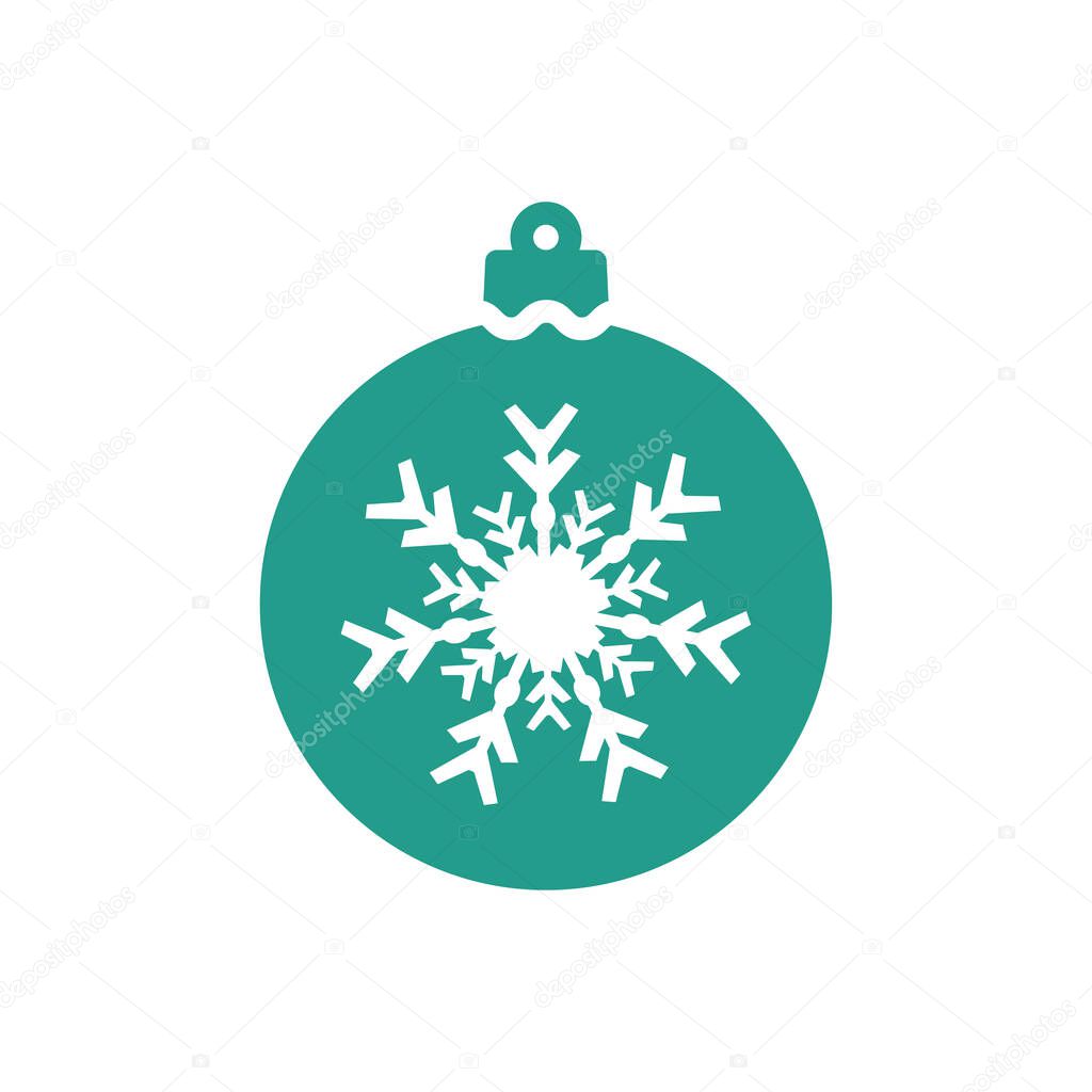 Colorful Christmas ball icon isolated on white background. Christmas bauble symbol modern, simple, vector, icon for website design, mobile app, ui. Vector Illustration