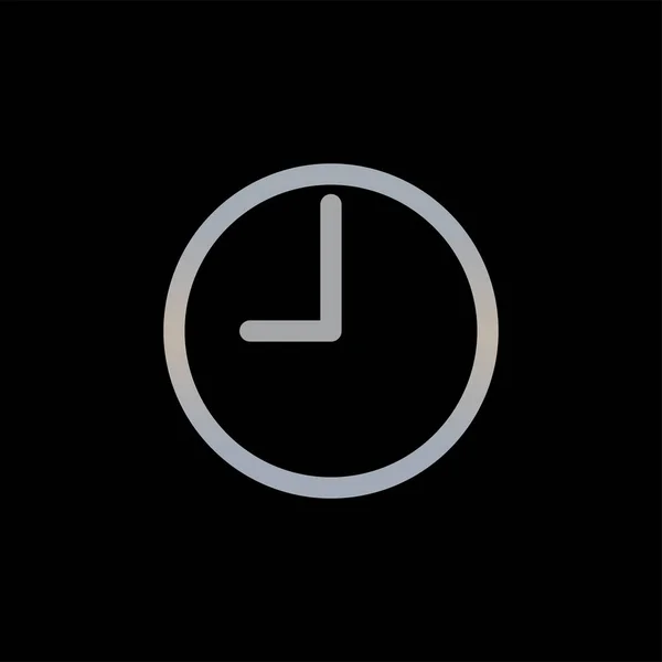 Icono Del Reloj Aislado Sobre Fondo Negro Símbolo Tiempo Moderno — Archivo Imágenes Vectoriales