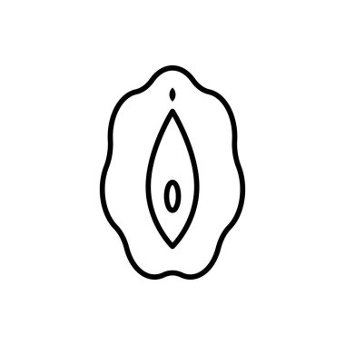 Beyaz arkaplanda izole edilmiş kadın gövdesi simgesi. Anatomi sembolü modern, basit, vektör, web sitesi tasarımı için simge, mobil uygulama, ui. Vektör İllüstrasyonu