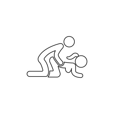 Beyaz arka planda fiziksel aktivite simgesi izole edildi. Vücut sembolü modern, basit, vektör, web sitesi tasarımı için simge, mobil uygulama, ui. Vektör İllüstrasyonu