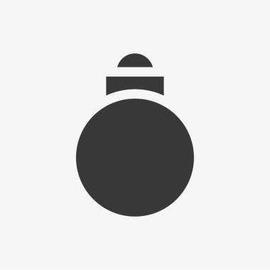 Arka planda izole edilmiş bir Noel balosu ikonu. Bauble sembolü modern, basit, vektör, web sitesi tasarımı için simge, mobil uygulama, ui. Vektör İllüstrasyonu