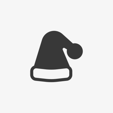 Arka planda Noel Baba şapkası simgesi izole edildi. Noel sembolü modern, basit, vektör, web sitesi tasarımı için simge, mobil uygulama, ui. Vektör İllüstrasyonu