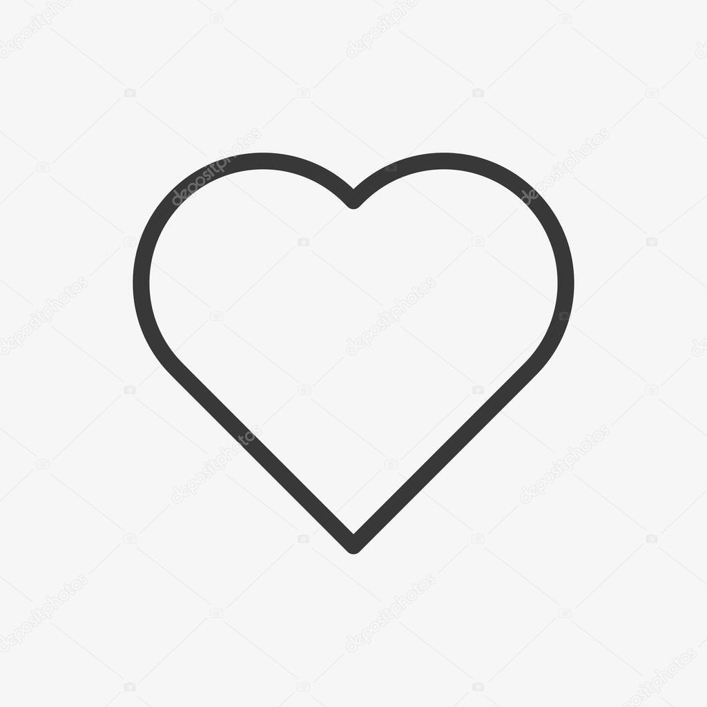 Heart icon isolated on background. Love symbol modern, simple, vector, icon for website design, mobile app, ui. Vector Illustration