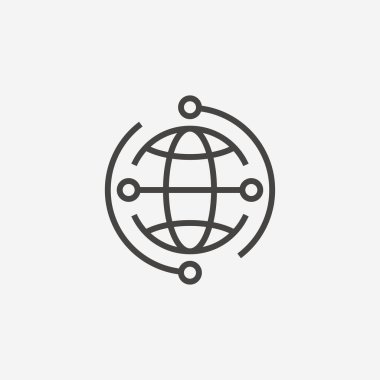 Arka planda genel bağlantı simgesi izole edildi. Web sitesi tasarımı için modern, basit, vektör, simge, mobil uygulama, ui. Vektör İllüstrasyonu