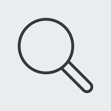 Büyüteç simgesi arka planda izole edildi. Web sitesi tasarımı için modern, basit, vektör, simge ara, mobil uygulama, ui. Vektör İllüstrasyonu