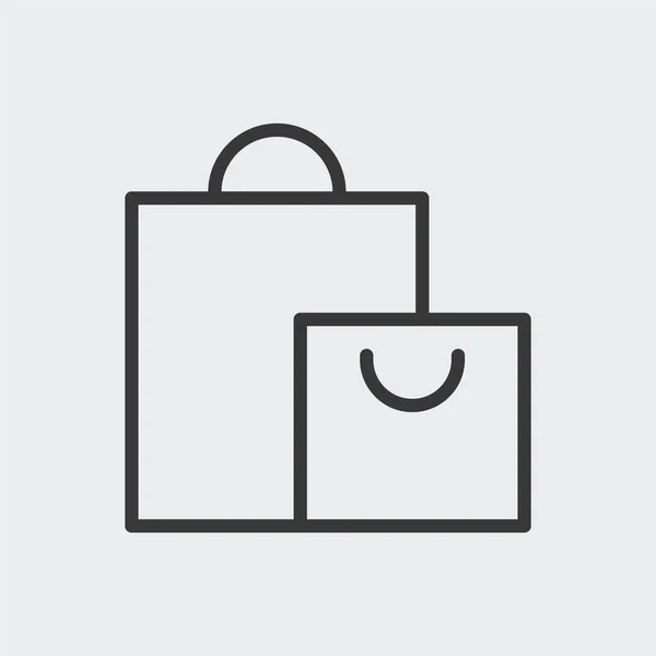 Shopping Bags Pictogram Geïsoleerd Achtergrond Aankoop Symbool Modern Eenvoudig Vector — Stockvector