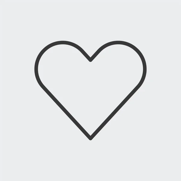 Icono Del Corazón Aislado Fondo Como Símbolo Moderno Simple Vector — Vector de stock