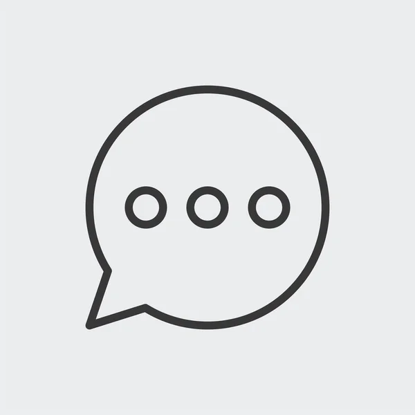 Ikona Bubliny Řeči Izolovaná Pozadí Chatový Symbol Moderní Jednoduchý Vektor — Stockový vektor