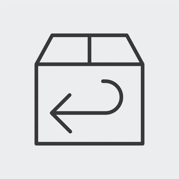 Return Box Ikon Elszigetelt Háttérben Logisztikai Szimbólum Modern Egyszerű Vektor — Stock Vector