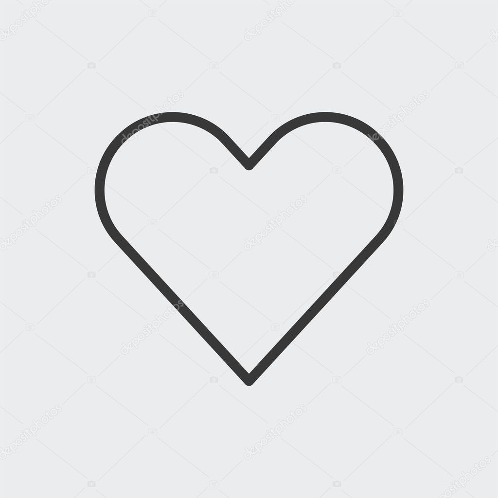Heart icon isolated on background. Like symbol modern, simple, vector, icon for website design, mobile app, ui. Vector Illustration