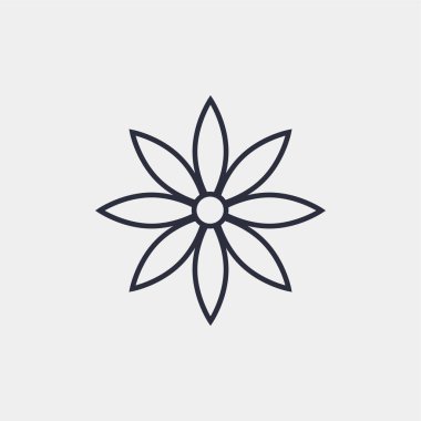 Arkaplanda çiçek simgesi izole edildi. Bitki sembolü modern, basit, vektör, web sitesi tasarımı için simge, mobil uygulama, ui. Vektör İllüstrasyonu